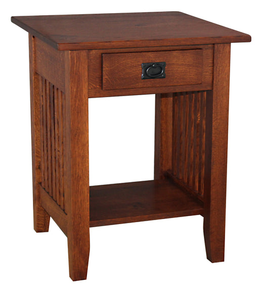 Amish Prairie Mission End Table - Amish Craftsman Mission End Table - Solid QSWO End Table - Ashery Woodworking