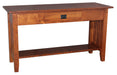 Amish Prairie Mission Sofa Table - Amish Craftsman Mission Sofa Table - Solid QSWO Sofa Table - Ashery Woodworking
