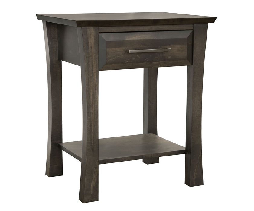 Amish Providence 1-Drawer Open Nightstand - Brown Maple - Elite Woodworking