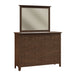 Amish Quick Ship Classic Shaker  - 9-Drawer Dresser & Mirror - Shaker Style Bedroom - Solid Oak Amish Bedroom - J&M Woodworking - Cocoa Stain