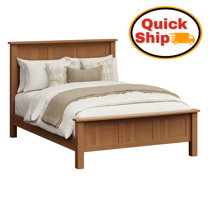 Amish Quick Ship Classic Shaker  - Shaker Style Bed - Solid Oak Amish Bedroom - J&M Woodworking - Blank Photo
