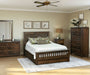 Amish Quick Ship Classic Shaker 5-pc. Bedroom With Slat Storage Bed - Shaker Style Bedroom - Solid Brown Maple Amish Bedroom - J&M Woodworking - Cocoa Stain