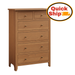 Amish Quick Ship Classic Shaker 6-Drawer Chest of Drawers - Shaker Style Bedroom - Solid Oak Amish Bedroom - J&M Woodworking - Blank Photo