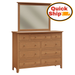 Amish Quick Ship Classic Shaker 9-Drawer Dresser & Mirror - Shaker Style Bedroom - Solid Oak Amish Bedroom - J&M Woodworking - Blank Photo