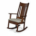 Amish Quick Ship Crescent Rocking Chair - Amish QSWO Mission Rocking Chair - Stickley Mission Rocking Chair