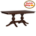Amish Quick Ship Denver Double Pedestal Dining Table - 42" x 66" w/ 2-12" Leaves - Amish Quick Ship Dining Table - Wengerd Wood Products