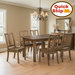 Amish Quick Ship Eco Leg Dining Set - Rough Sawn Brown Maple - Quick Ship Amish Dining Set