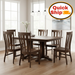 Amish Quick Ship Medford Double Pedestal Dining Set - Double Pedestal Amish Table - Rustic Hickory OCS-119 Cappuccino - - In-Room Photo