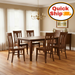 Amish Quick Ship Metro Shaker Leg Dining Set with Metro Dining Chairs Solid Maple Wood