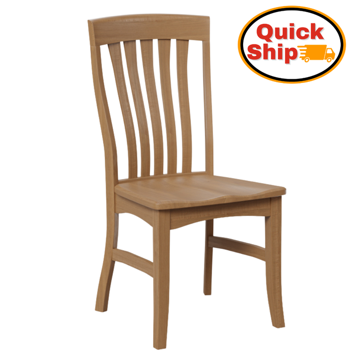 Amish Quick Ship Richland Dining Chair - Wengerd Wood Products - Amish Quick Ship Dining Chair - Brown Maple - OCS-132 Sand