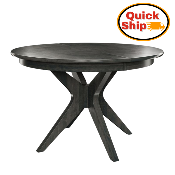 Amish Quick Ship Seymour Dining Table - Mid-Century Modern Amish Dining Table - Wengerd Wood Products - 42" Round Amish Dining Table - Blank Background