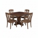 Amish Quick Ship Venus Single Pedestal Dining Set - Ready in 10 Days! - Quick Ship Amish Dining Set - Oak, Brown Maple, Rustic Hickory 