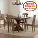 Amish Quick Ship Venus Single Pedestal Dining Set - Ready in 10 Days! - Quick Ship Amish Dining Set - Oak, Brown Maple, Rustic Hickory 