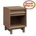 Amish Quick Ship Wyndham Hills 1-Drawer Night Stand - Brown Maple Driftwood Stain - J&M Woodworking - Mid-Century Amish Bedroom 