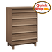 Amish Quick Ship Wyndham Hills Chest of Drawers- Brown Maple Driftwood Stain - J&M Woodworking - Mid-Century Amish Bedroom 