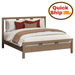 Amish Quick Ship Wyndham Hills Panel Bed- Brown Maple Driftwood Stain - J&M Woodworking - Mid-Century Amish Bed 1