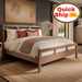 Amish Quick Ship Wyndham Hills Panel Bed- Brown Maple Driftwood Stain - J&M Woodworking - Mid-Century Amish Bed