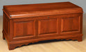 Raised Square Panel Cedar Chest Amish Made Front Facing