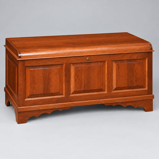 Raised Square Panel Cedar Chest Amish Made Front Facing