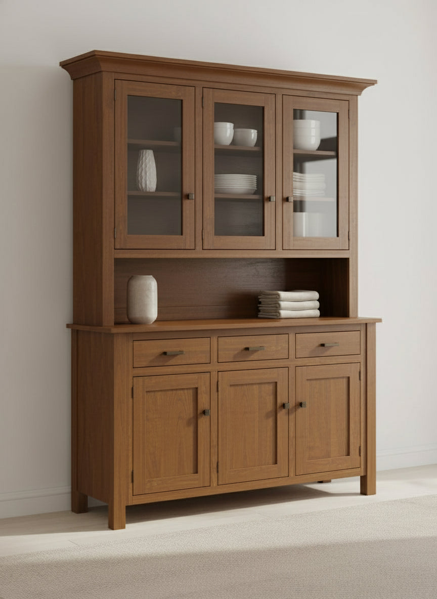 Raleigh 3-Door Hutch 3-Door Hutches Contemporary Mission