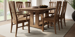 Amish Raleigh Dining Set Trestle Table & Chair Sets Shaker Traditional