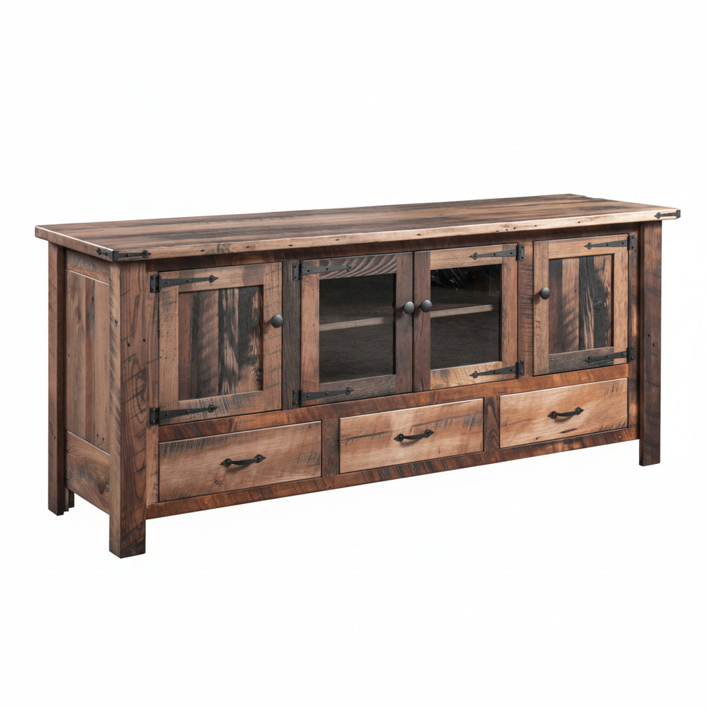 Amish Tiverton Reclaimed Barnwood 72" Tv Stand