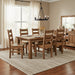 Amish Reclaimed Barnwood Albany Dining Set - Amish Made Genuine Reclaimed Barnwood Dining Set - 42" x 72" With 6 Chairs - Meadowview Barnwood