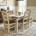 Amish Reclaimed Barnwood Belmont Dining Set - 2-Tone Farmhouse Dining Set - Amish Made Genuine Reclaimed Wood Dining Set