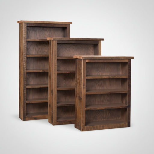 Amish Reclaimed Barnwood Bookcase Book Shelves Farmhouse Rustic Barn Wood 