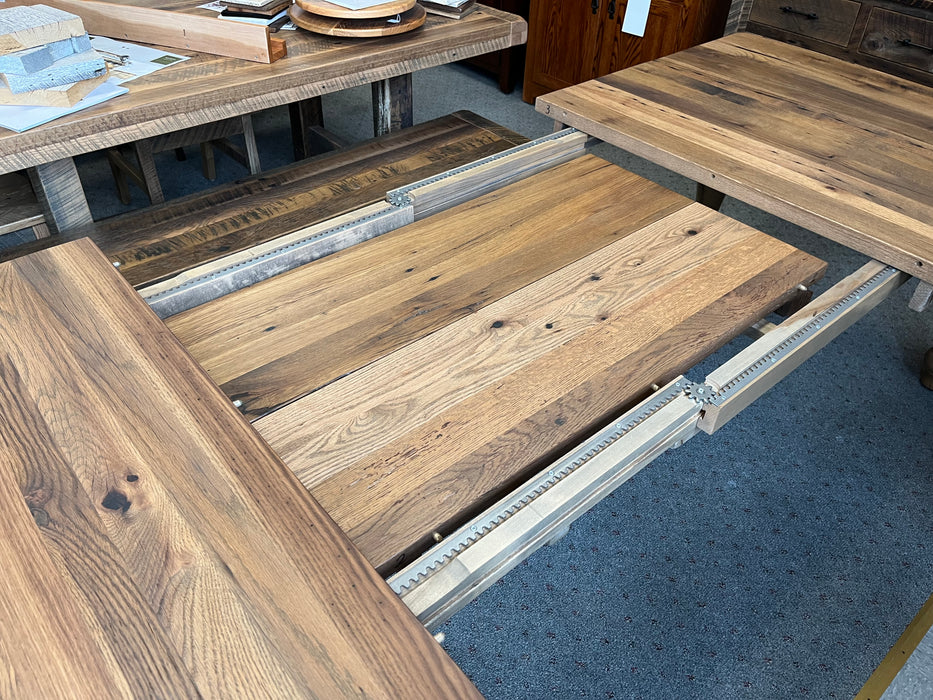 Amish Reclaimed Barnwood Extension Leaf Table