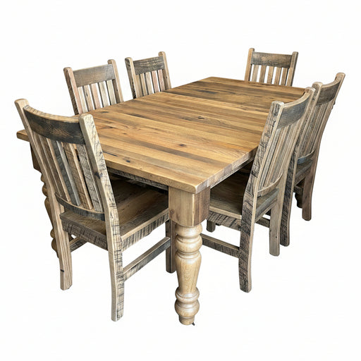 Amish Reclaimed Barnwood Farmhouse Dining Set