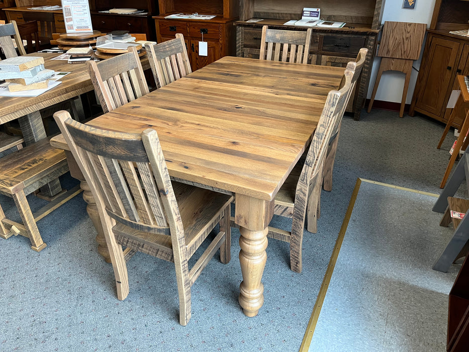 Amish Reclaimed Barnwood Farmhouse Dining Set