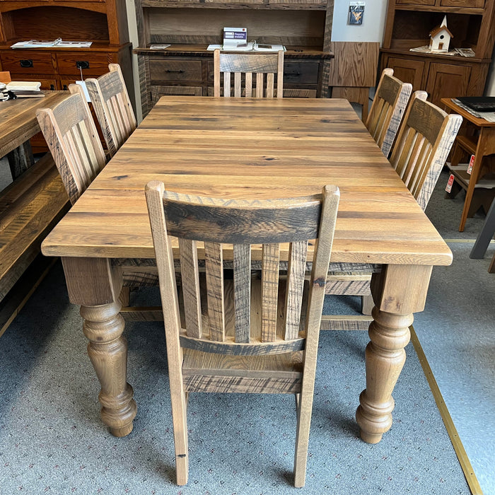 Amish Reclaimed Mission Barnwood Farmhouse Dining Set Urban Barnwood Furniture