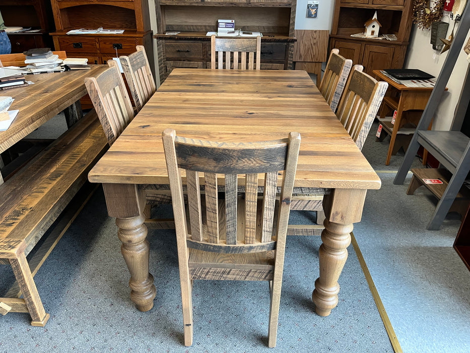 Amish Reclaimed Mission Barnwood Farmhouse Dining Set Urban Barnwood Furniture