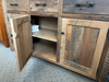 Amish Reclaimed Barnwood Timberland Hutch - Reclaimed Barnwood Amish Hutch - Solid Wood Amish Dining Hutch 2