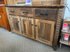 Amish Reclaimed Barnwood Timberland Hutch - Reclaimed Barnwood Amish Hutch - Solid Wood Amish Dining Hutch 4