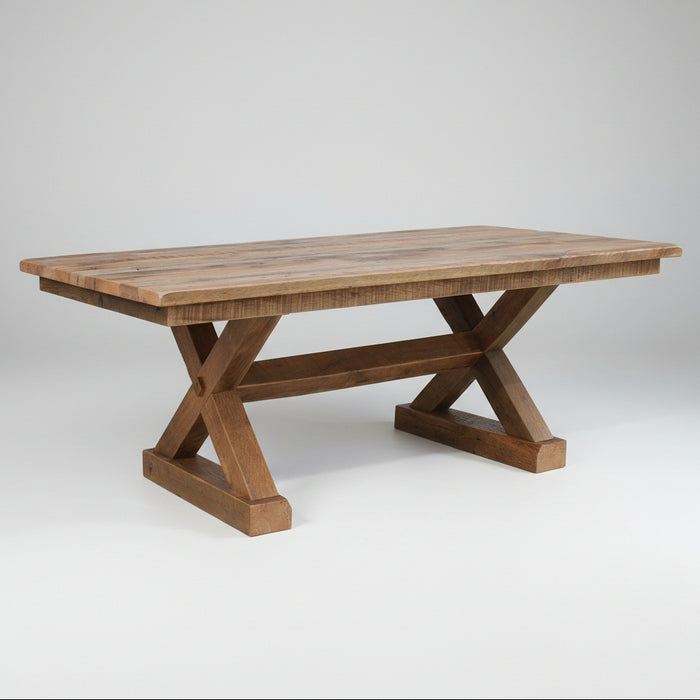 Western Railway Reclaimed Dining Table Trestle Dining Tables Farmhouse Reclaimed Barnwood