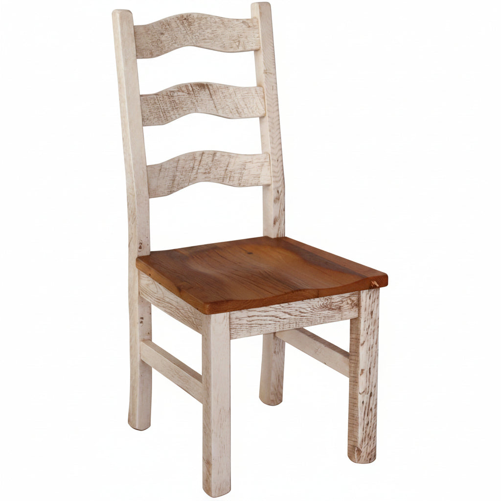 Amish Reclaimed Belmont Farmhouse Dining Chair - 2-Tone Farmhouse Amish Dining Chair