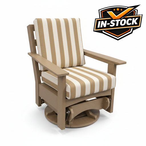 Amish_Regal_Swivel_Glider_-_Weatherwood_Poly_-_Shore_Linen_-_Tangent_Poly_-_Sunbrella_Fabric