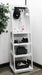 Amish Reno Storage Leaner Rotating Mirror
3 Leaning Shelves on Backside
2 Baskets and 1 Scarf Rack
Mirrors that are not painted backs will be brown Tempered Masonite
16" Lazy Susan in Base Allows 360 Degrees Rotation