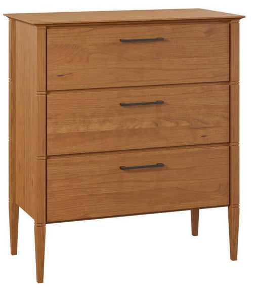 Amish Modern Style Chest of Drawers Shaker Style Sap Cherry with Chestnut Stain