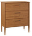 Amish Modern Style Chest of Drawers Shaker Style Sap Cherry with Chestnut Stain