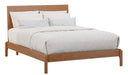 Amish Reveal Queen Size Bed,  Modern Style Chestnut Stain on Sap Cherry Wood