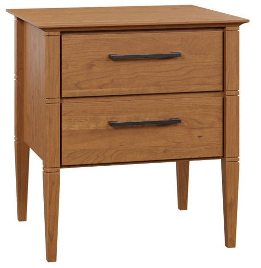 Amish Shaker Reveal Nightstand in Chestnut Finish on Sap Cherry Wood