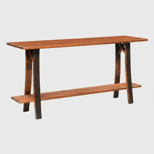 Amish Reverse Stave Leg Barrel Sofa Table