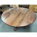 Amish Richfield Single Pedestal Dining Set In-Stock - Walnut Wood - Fabric Seat Easton Dining Chairs - Contemporary Walnut Amish Dining Set 5