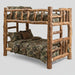 Amish Rocky Mountain Aspen Log Bunk Bed Log Cabin Bunk Bed with Log Ladder Quad M Rustics