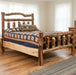 Amish Rocky Mountain Aspen Log Extra Top Rail Bed Rustic Log Cabin Bed