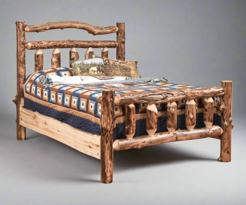 Amish Rocky Mountain Deluxe Aspen Log Bed