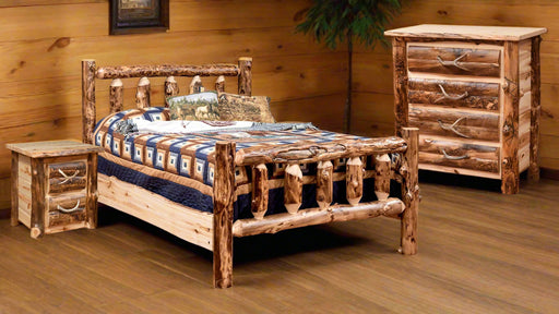 Amish Rocky Mountain Bedroom Set Quad M Rustics Aspen Log Rustic Bedroom